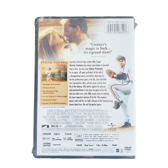 For Love of the Game (DVD, 1999) Starring: Kelly‎ Preston, Kevin Costner - Picture 5 of 5